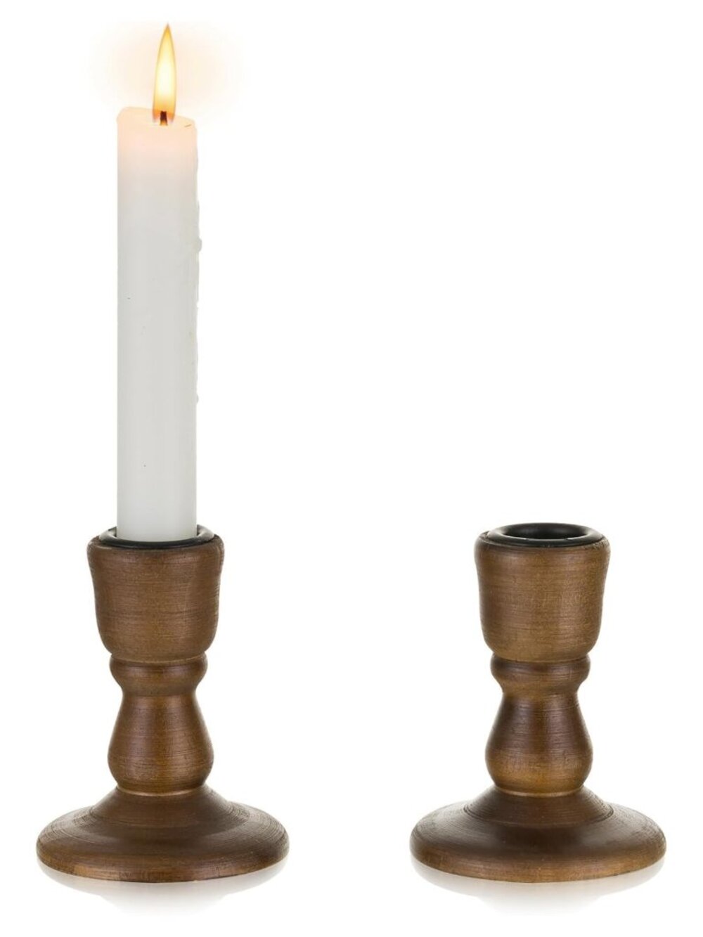 Wooden Candlestick Holders Rustic Farmhouse Taper Candle Holder Set